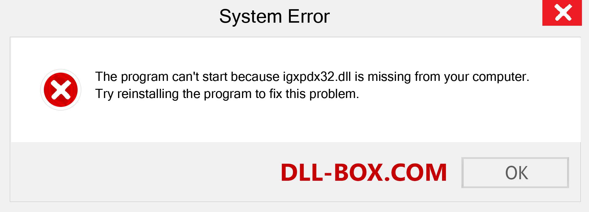  igxpdx32.dll file is missing?. Download for Windows 7, 8, 10 - Fix  igxpdx32 dll Missing Error on Windows, photos, images