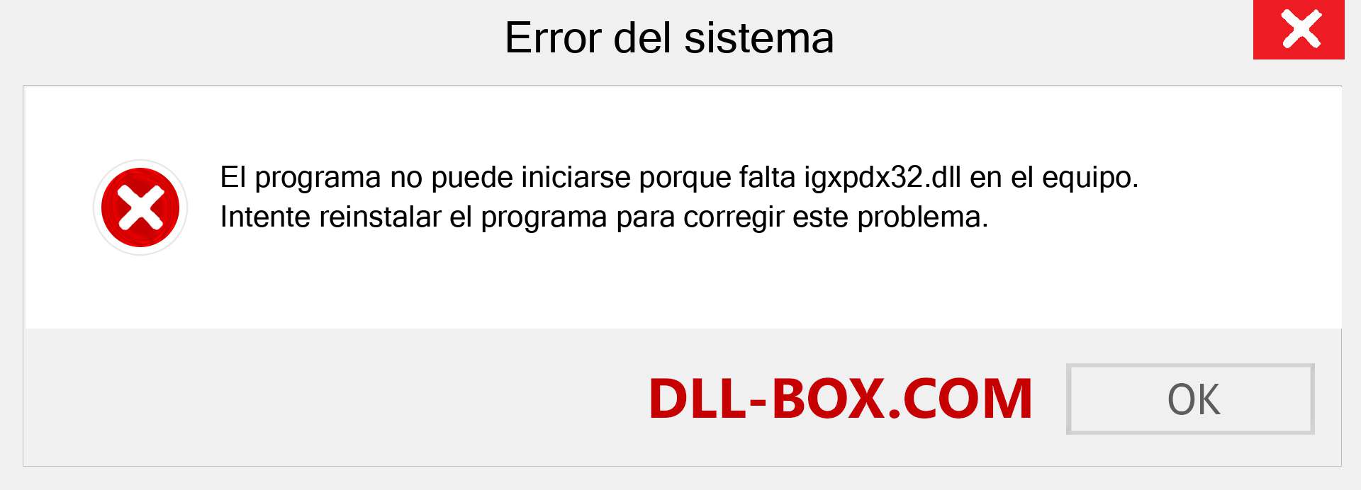 ¿Falta el archivo igxpdx32.dll ?. Descargar para Windows 7, 8, 10 - Corregir igxpdx32 dll Missing Error en Windows, fotos, imágenes